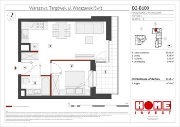 rzut mieszkanie na sprzedaż 38m2 mieszkanie Warszawa, Targówek, ul. Warszawski Świt 12