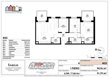 rzut mieszkanie na sprzedaż 92m2 mieszkanie Rumia, Kosynierów 9