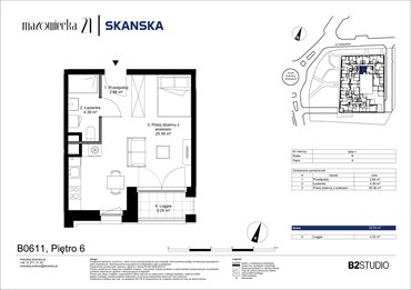 rzut mieszkanie na sprzedaż 33m2 mieszkanie Kraków, Krowodrza, ul. Mazowiecka 21