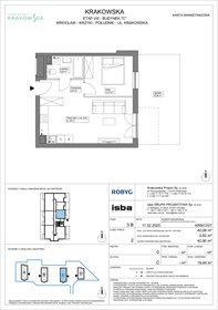 rzut mieszkanie na sprzedaż 40m2 mieszkanie Wrocław, Krzyki, Krakowska 112