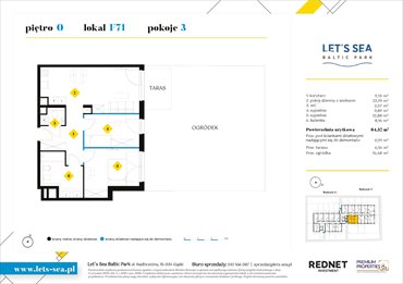 rzut mieszkanie na sprzedaż 64m2 mieszkanie Gąski, Nadbrzeżna 52