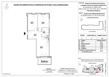 rzut mieszkanie na sprzedaż 58m2 mieszkanie Ząbki, Powstańców 19