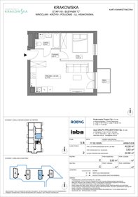 rzut mieszkanie na sprzedaż 40m2 mieszkanie Wrocław, Krzyki, Krakowska 112