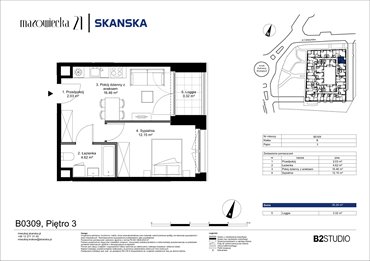rzut mieszkanie na sprzedaż 35m2 mieszkanie Kraków, Krowodrza, ul. Mazowiecka 21