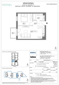 rzut mieszkanie na sprzedaż 41m2 mieszkanie Wrocław, Krzyki, Krakowska 112