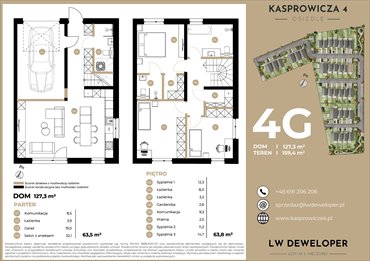 rzut dom na sprzedaż 127m2 dom Łódź, Jana Kasprowicza 4