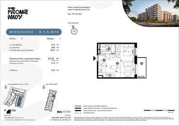 rzut mieszkanie na sprzedaż 32m2 mieszkanie Wrocław, Kleczków, ul. Czochralskiego/ Miłosza