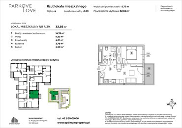 rzut mieszkanie na sprzedaż 32m2 mieszkanie Łódź, Bałuty-Doły, ul. Górnicza 12/14