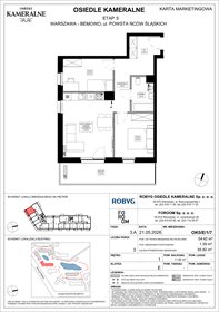 rzut mieszkanie na sprzedaż 54m2 mieszkanie Warszawa, Powstańców Śląskich