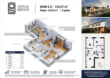 rzut dom na sprzedaż 124m2 dom Sękocin Stary, Sękocińska 89