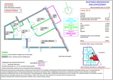 rzut mieszkanie na sprzedaż 58m2 mieszkanie Warszawa, Włochy, ul. Zbąszyńska 7