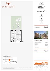 rzut mieszkanie na sprzedaż 46m2 mieszkanie Katowice, Słoneczna 1