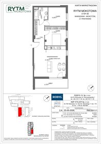 rzut mieszkanie na sprzedaż 63m2 mieszkanie Warszawa, Mokotów, Antoniewska 3B