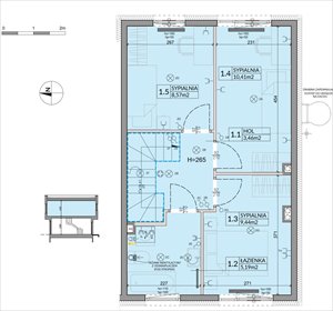 rzut dom na sprzedaż 74m2 dom Łódź, Mały Skręt