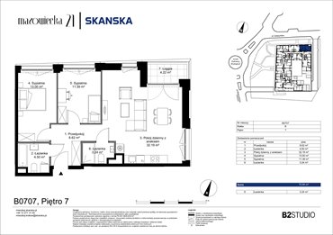 rzut mieszkanie na sprzedaż 73m2 mieszkanie Kraków, Krowodrza, ul. Mazowiecka 21