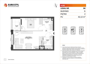 rzut mieszkanie na sprzedaż 42m2 mieszkanie Gdańsk, Śródmieście, ks. Jerzego Popiełuszki/Rybaki Górne