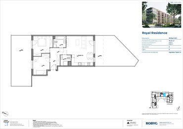 Nowe mieszkanie trzypokojowe Royal Residence Warszawa, Wilanów, Sarmacka 70m2 Foto 1