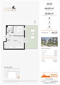 rzut mieszkanie na sprzedaż 46m2 mieszkanie PODGÓRZE, Bukowa