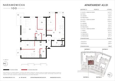 rzut mieszkanie na sprzedaż 155m2 mieszkanie Poznań, Winogrady, Naramowicka 100