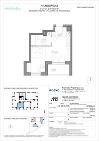 rzut mieszkanie na sprzedaż 30m2 mieszkanie Wrocław, Krzyki, Krakowska 112