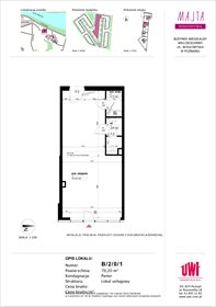rzut lokal użytkowy na sprzedaż 70m2 lokal użytkowy Poznań, Rataje, ul. Klemensa Mikuły 1 i 3
