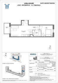 rzut mieszkanie na sprzedaż 40m2 mieszkanie Łódź, Pomorska 108