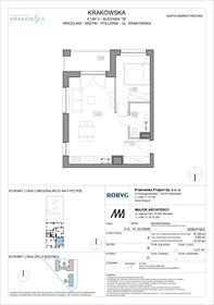 rzut mieszkanie na sprzedaż 47m2 mieszkanie Wrocław, Krzyki, Krakowska 112