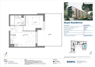 rzut mieszkanie na sprzedaż 39m2 mieszkanie Warszawa, Wilanów, Sarmacka