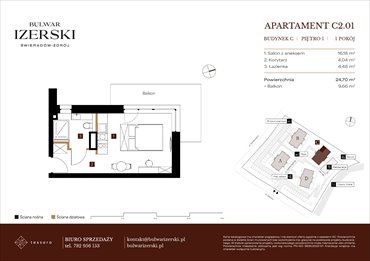rzut mieszkanie na sprzedaż 25m2 mieszkanie Świeradów Zdrój, Senatoryjna/Szkolna