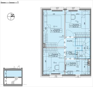 rzut dom na sprzedaż 73m2 dom Boryszew, Nadziei
