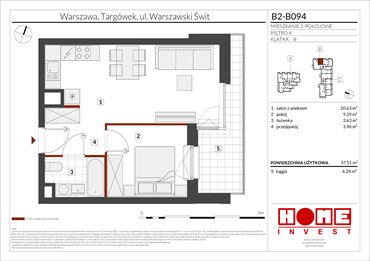 rzut mieszkanie na sprzedaż 38m2 mieszkanie Warszawa, Targówek, ul. Warszawski Świt 12