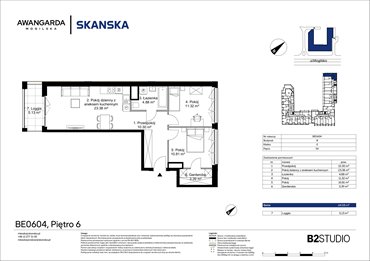 rzut mieszkanie na sprzedaż 64m2 mieszkanie Kraków, Prądnik Czerwony, Mogilska 126