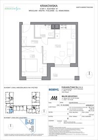 rzut mieszkanie na sprzedaż 39m2 mieszkanie Wrocław, Krzyki, Krakowska 112