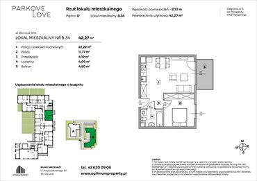 rzut mieszkanie na sprzedaż 42m2 mieszkanie Łódź, Bałuty-Doły, ul. Górnicza 12/14