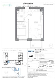 rzut mieszkanie na sprzedaż 39m2 mieszkanie Wrocław, Krzyki, Krakowska 112