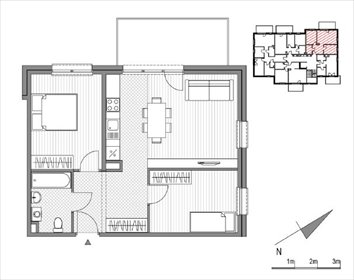 rzut mieszkanie na sprzedaż 59m2 mieszkanie Kraków, ul.Stawowa 242 i 242A