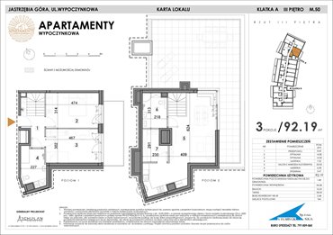 rzut mieszkanie na sprzedaż 92m2 mieszkanie Jastrzębia Góra, Wypoczynkowa