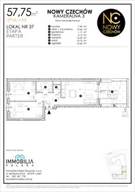 rzut mieszkanie na sprzedaż 58m2 mieszkanie Lublin, CZECHÓW, Kameralna 3