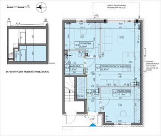 rzut mieszkanie na sprzedaż 52m2 mieszkanie Łódź, ul. Pabianicka