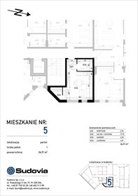 rzut mieszkanie na sprzedaż 27m2 mieszkanie Ełk, Pułaskiego 4