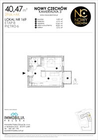 rzut mieszkanie na sprzedaż 40m2 mieszkanie Lublin, CZECHÓW, Kameralna 3
