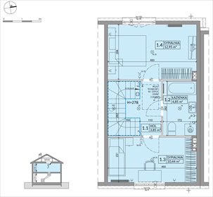 rzut dom na sprzedaż 68m2 dom Sulejówek, Szklarniowa