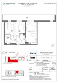 rzut mieszkanie na sprzedaż 60m2 mieszkanie Wrocław, Stare Miasto, Trzemeska