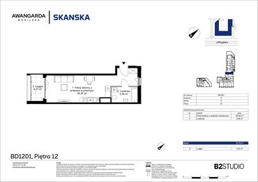 rzut mieszkanie na sprzedaż 34m2 mieszkanie Kraków, Prądnik Czerwony, Mogilska 126