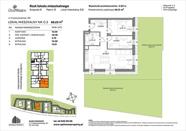 rzut mieszkanie na sprzedaż 68m2 mieszkanie Łódź, Widzew, Przybyszewskiego 292-300