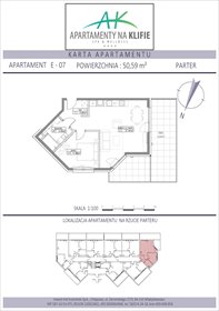 rzut mieszkanie na sprzedaż 51m2 mieszkanie Władysławowo, Żeromskiego 27