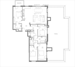 rzut mieszkanie na sprzedaż 138m2 mieszkanie Łódź, Polesie, Wołowa 4A