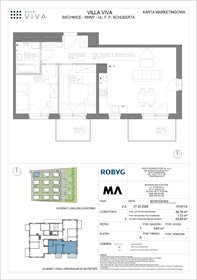 rzut mieszkanie na sprzedaż 60m2 mieszkanie Wrocław, Iwiny, ul. Franza Petera Schuberta