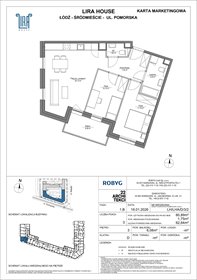 rzut mieszkanie na sprzedaż 61m2 mieszkanie Łódź, Pomorska 108