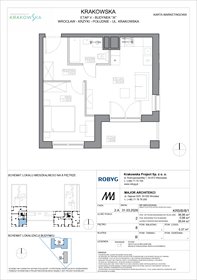 rzut mieszkanie na sprzedaż 39m2 mieszkanie Wrocław, Krzyki, Krakowska 112